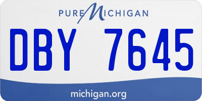 MI license plate DBY7645