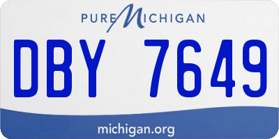 MI license plate DBY7649