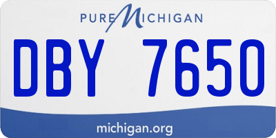 MI license plate DBY7650
