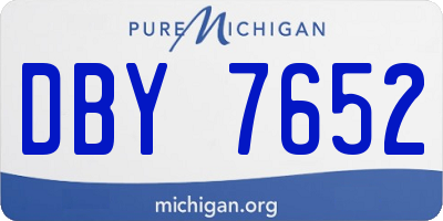 MI license plate DBY7652