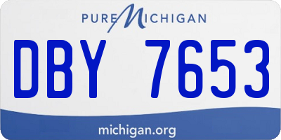 MI license plate DBY7653