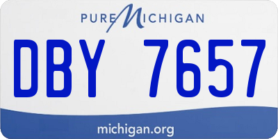 MI license plate DBY7657