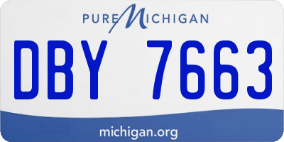 MI license plate DBY7663