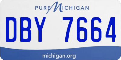 MI license plate DBY7664