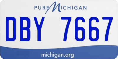 MI license plate DBY7667