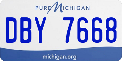 MI license plate DBY7668