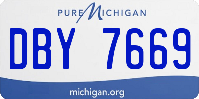 MI license plate DBY7669