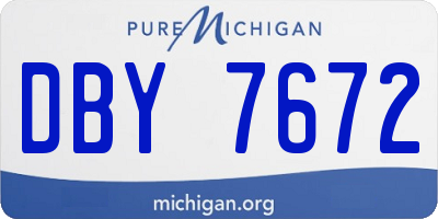 MI license plate DBY7672