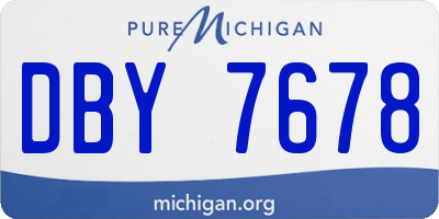 MI license plate DBY7678