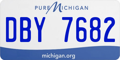 MI license plate DBY7682