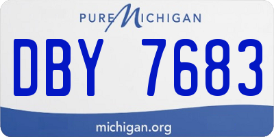 MI license plate DBY7683