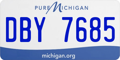 MI license plate DBY7685