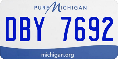 MI license plate DBY7692