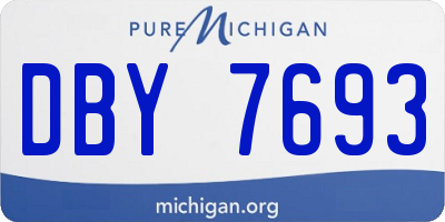 MI license plate DBY7693