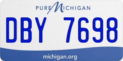 MI license plate DBY7698