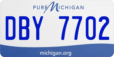 MI license plate DBY7702