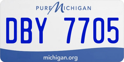 MI license plate DBY7705