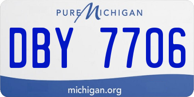 MI license plate DBY7706