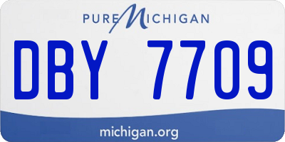 MI license plate DBY7709