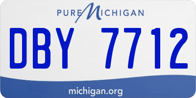 MI license plate DBY7712