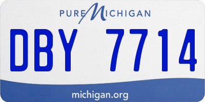 MI license plate DBY7714