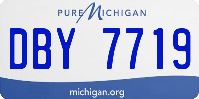 MI license plate DBY7719