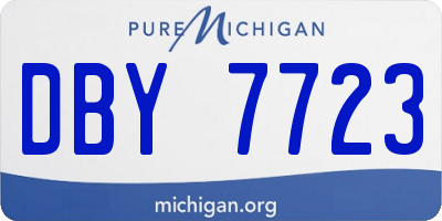 MI license plate DBY7723