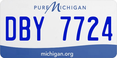 MI license plate DBY7724