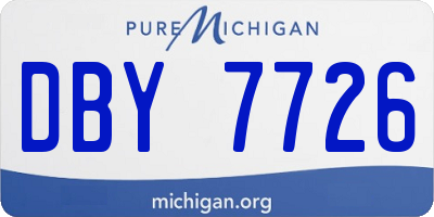 MI license plate DBY7726