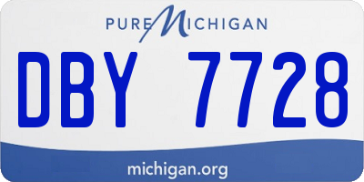 MI license plate DBY7728