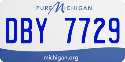 MI license plate DBY7729