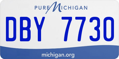 MI license plate DBY7730