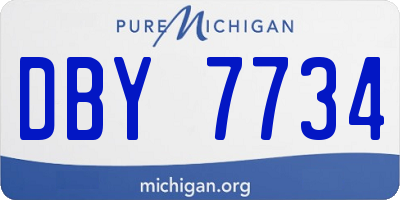 MI license plate DBY7734