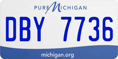 MI license plate DBY7736