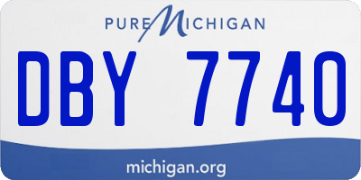 MI license plate DBY7740