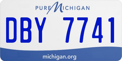 MI license plate DBY7741