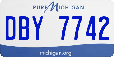MI license plate DBY7742