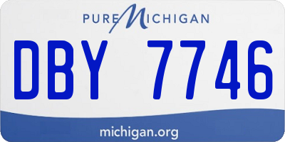 MI license plate DBY7746