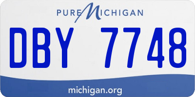 MI license plate DBY7748