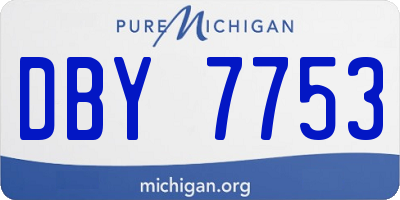MI license plate DBY7753