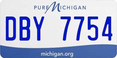 MI license plate DBY7754