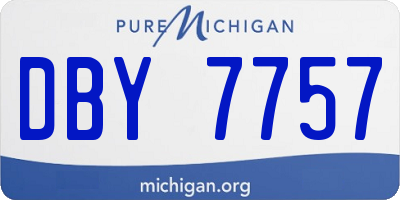 MI license plate DBY7757