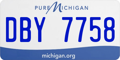 MI license plate DBY7758
