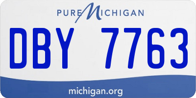 MI license plate DBY7763
