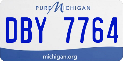 MI license plate DBY7764