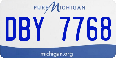 MI license plate DBY7768