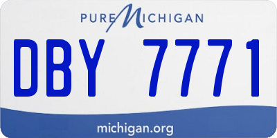 MI license plate DBY7771