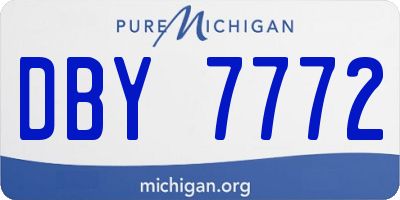 MI license plate DBY7772