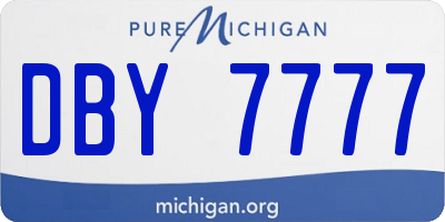 MI license plate DBY7777