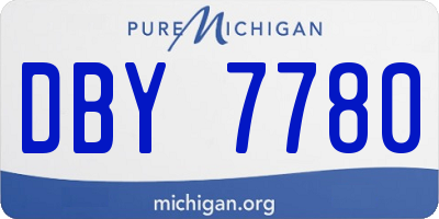MI license plate DBY7780